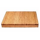 Lipper International 8830 Bamboo Wood Over-the-Counter-Edge Kitchen Cutting and Serving Board, 17-5/8" x 13-7/8" x 2"