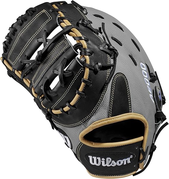 Wilson A2000 1617 Super Skin 12.5" First Base Baseball GloveLeft Hand & Throw, Black/Blonde