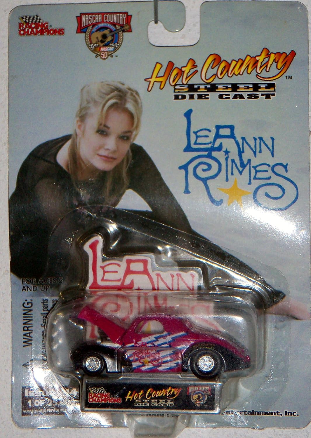 Amazon Com 1998 Hot Country Steel Die Cast Car Featuring Leann Rimes Pink 41 Willys 14 1 Of 25 000 Nascar 50th Anniversary Racing Champions Signatures Superstars Toys Games