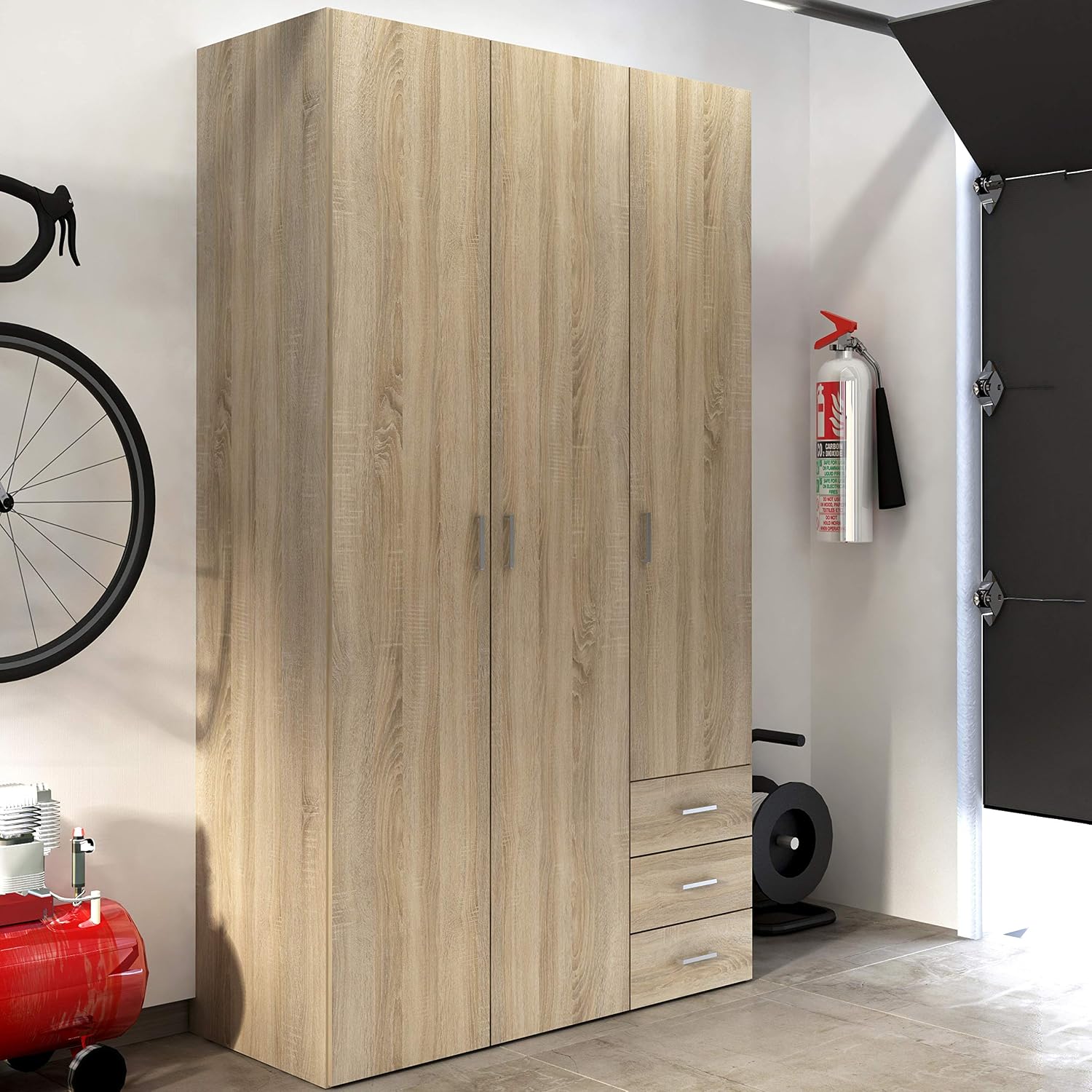 Furniture To Go, Oak, 3 Door Wardrobe - Image 5
