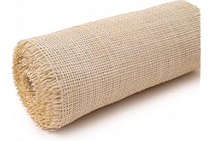LABACRAFT 18" Width Square Rattan Cane Webbing Roll 15 Feet for Caning Projects Fine Radio Net Mesh Pre Woven Open Rattan Fabric Furniture Woven Rattan Sheet Crafts Chair Caning Supplies Wicker (15 Feet)