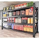 7000LBS Heavy Duty Garage Shelving Units,79" Wide & Deep Storage Shelves,Black Metal Garage Shelves,Large Storage Rack,Steel Shelf,Industrial Shelving for Shop,Warehouse,Basement,79" W x 24" D x 79" H