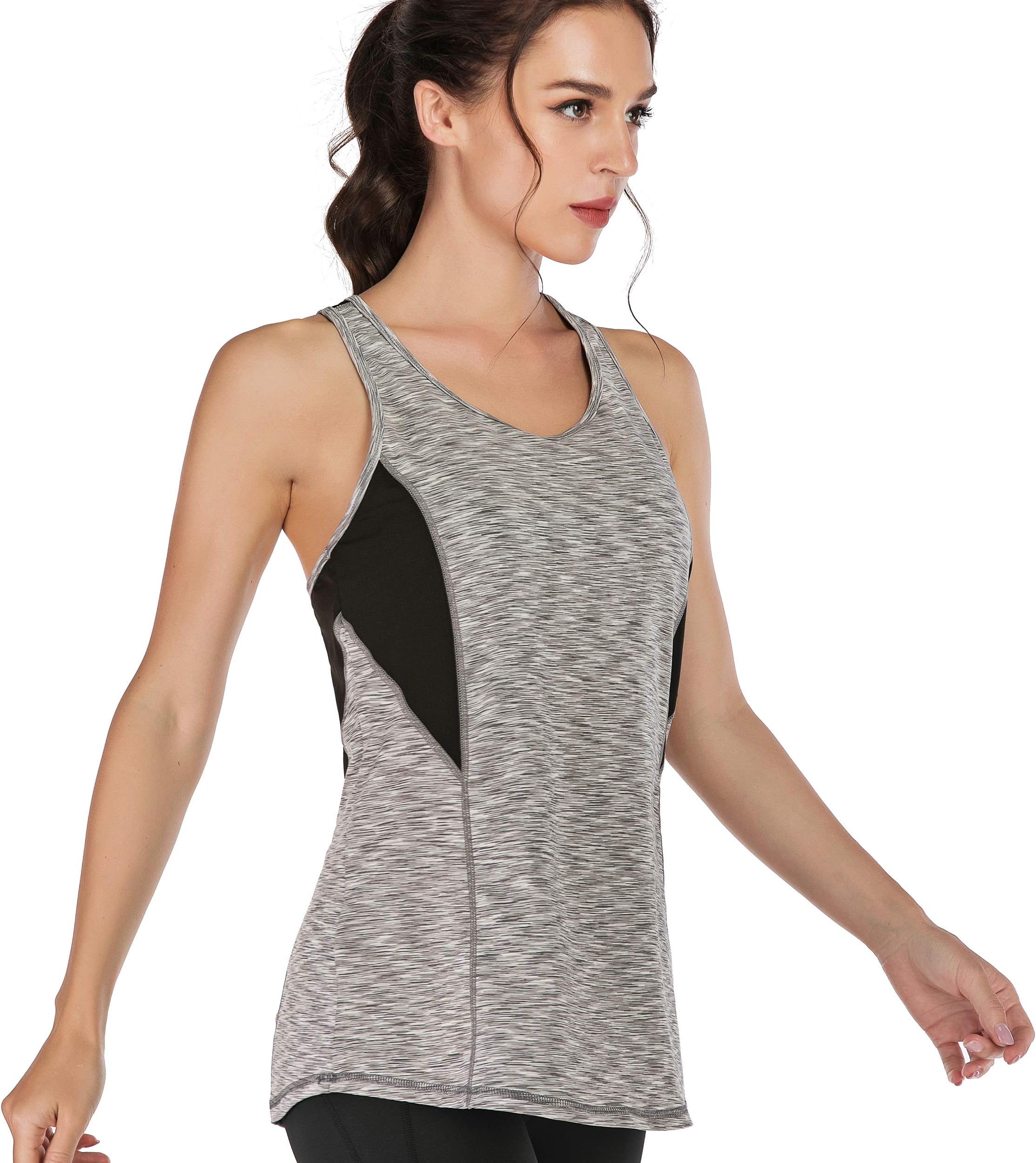 Women Sleeveless Yoga Top Moisture Wicking Athletic Shirts Quick Dry Fitness Workout Activewear Tennis Tank Top