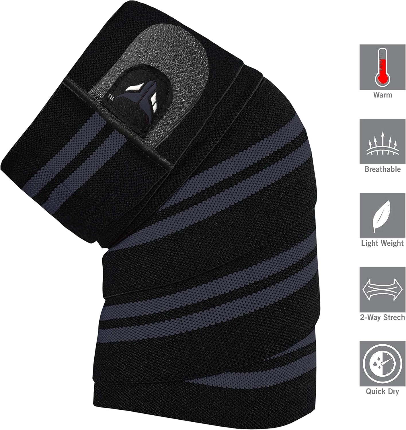 Mytra Fusion Knee Wraps 80-Inches Long knee Strap, Weightlifting Bandage Gym, Fitness, Workout - Image 5