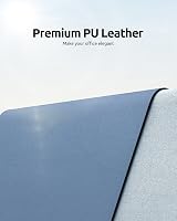 YSAGi Leather Desk Mat Large 60x35 cm Sea Blue Non-Slip Water Resistant view 2