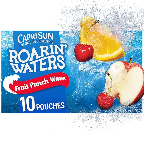 CAPRI SUN ROARIN’ WATERS FRUIT PUNCH READY-TO-DRINK JUICE (10 POUCHES)
