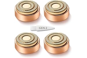 Gen 2 Replacement Heads for Finishing Touch Flawless Facial Hair Removal for Women, Also fits Profeir innobeaut gurelax EVIEY KRADAA VISOFO bikurpia Hair Remover Razor Generation 2 (Set of 4)