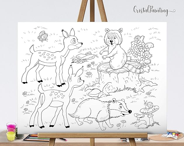 40x30 cm Leinwand zum ausmalen, Ausmalbild, Malvorlage