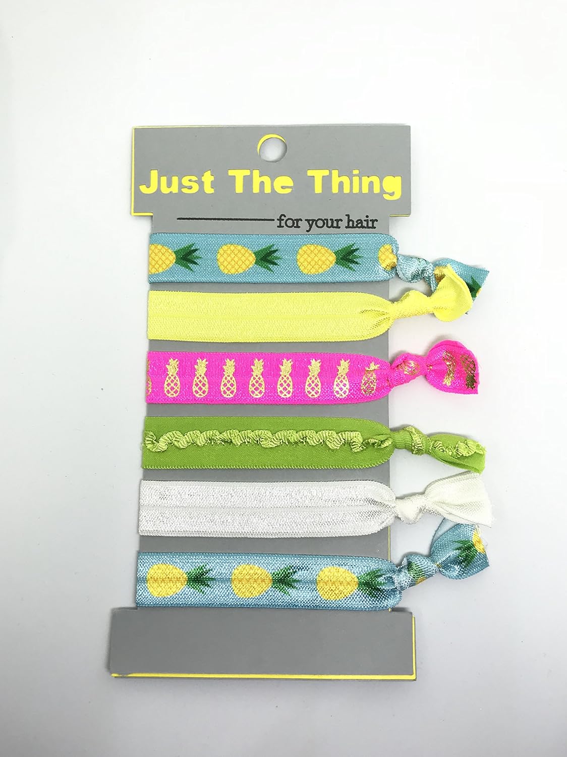 Amazon Com Elastic Hair Tie Pineapple Collection Set Of 6 Bands