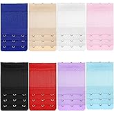 8PCS Bra Extender 3 Hook, Women's Elastic Adjustable Strap Soft Comfort Fit for Maternity Sports Postpartum, Multi-color