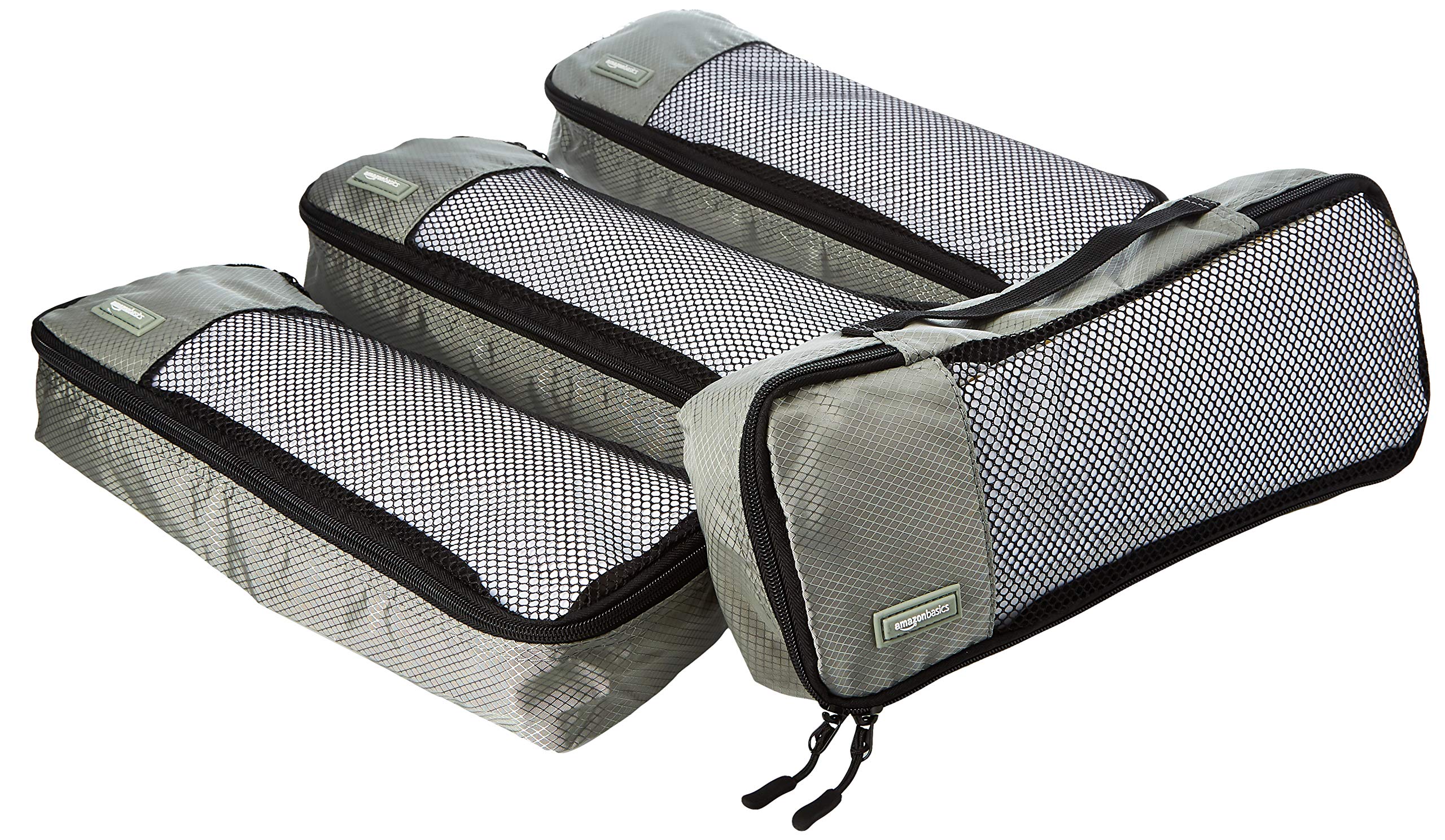 4 Piece Packing Travel Organizer Cubes Set Slim, Grey Buy Online in