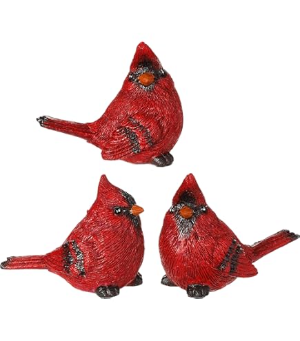 Amazon.com: Set of 4 Small Resin CARDINAL Figurines #U2813