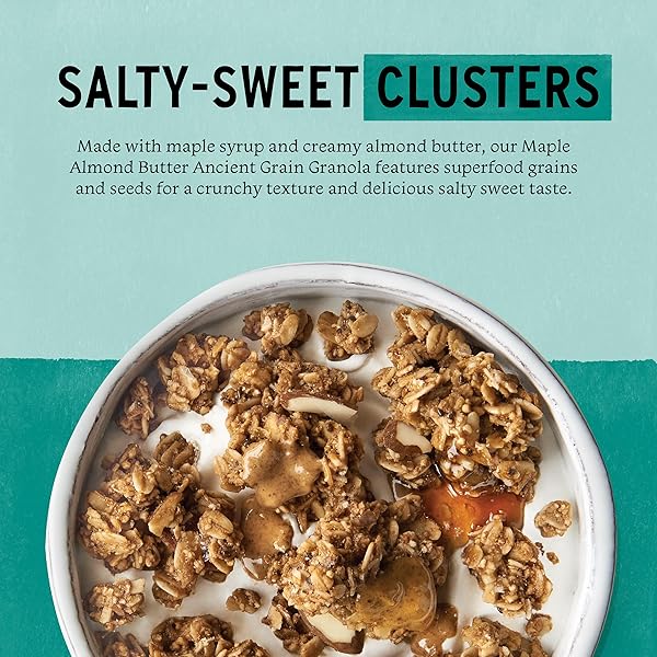PURELY ELIZABETH MAPLE ALMOND BUTTER GRANOLA, MADE WITH ORGANIC OATS AND ANCIENT GRAINS, GLUTEN-FREE, NON-GMO (10OZ BAG)