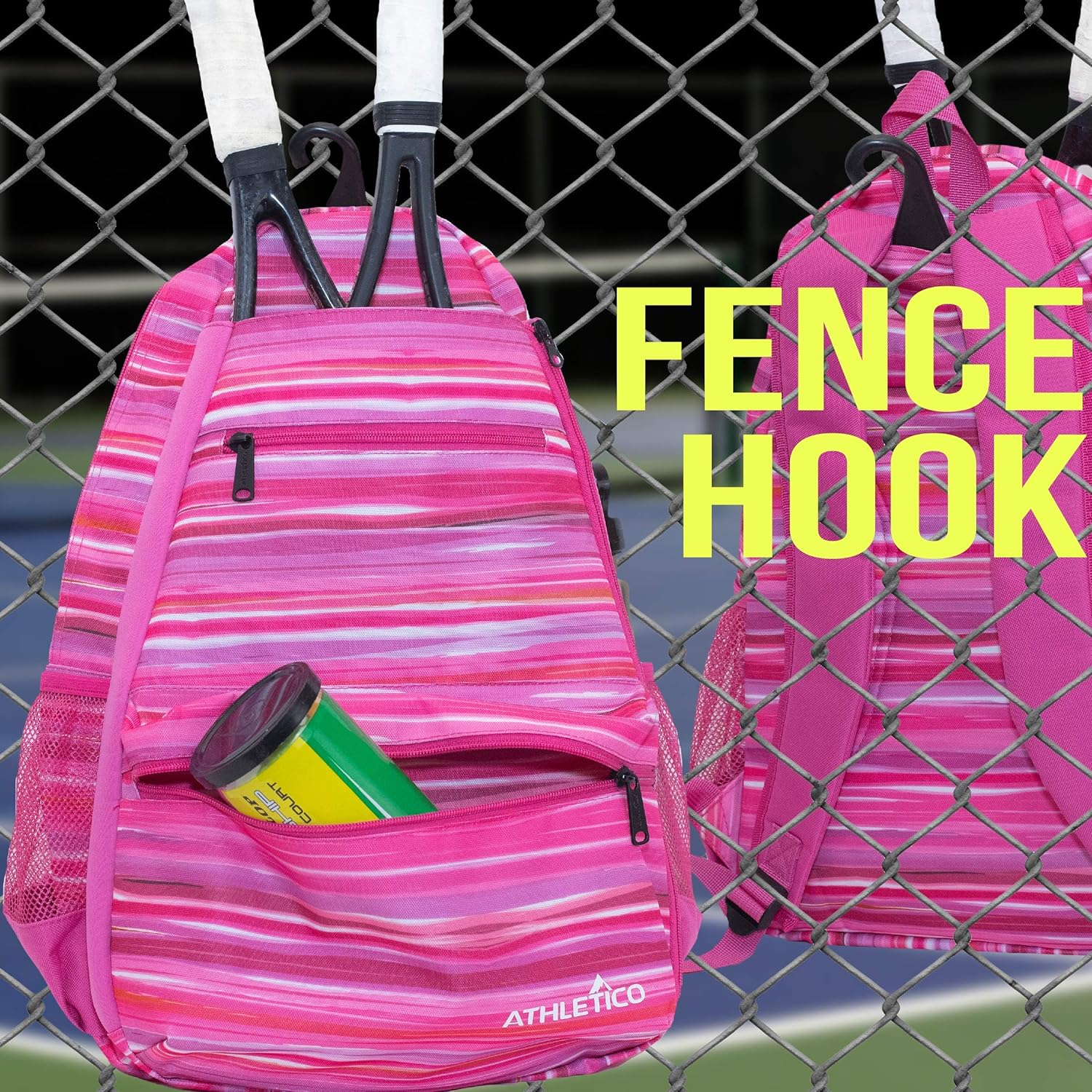 Athletico Compact City Tennis Backpack (Pink) : Sports & Outdoors