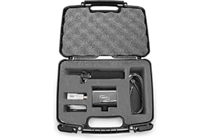 Casematix Hard Shell Camera Case Compatible with Mevo Start Live Streaming Camera, Shotgun Mic and Accessories in Custom Foam, Includes Carrying Case Only