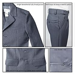 Spring Notion Big Boys' Pinstripe Suit Set