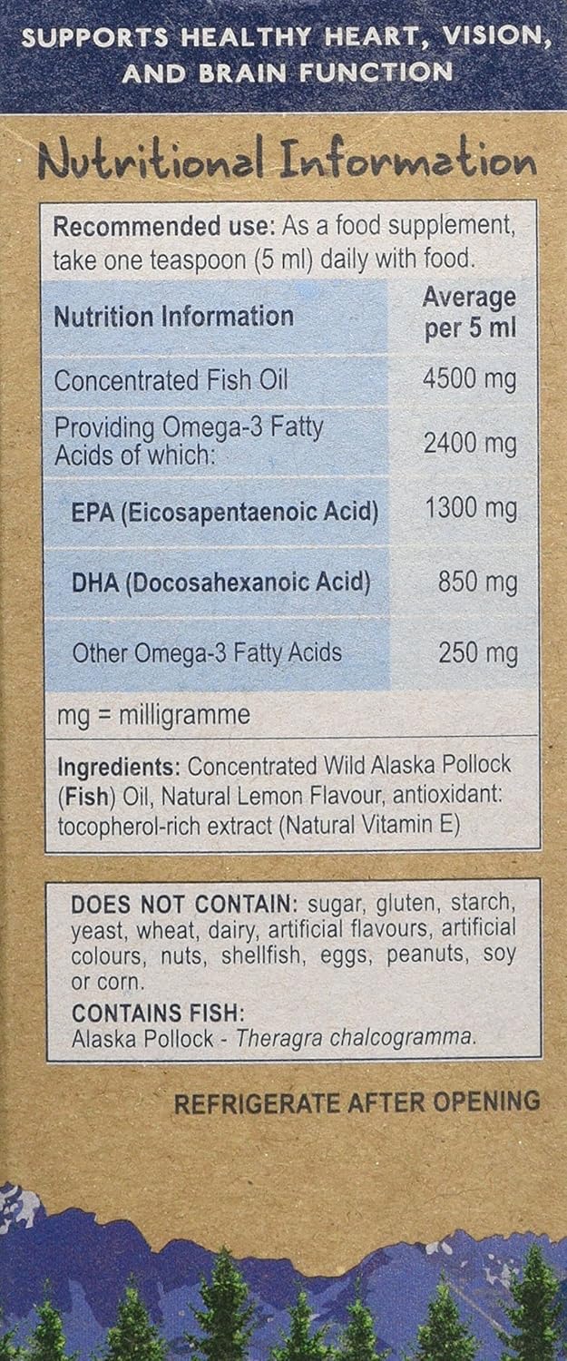 Wiley’s Finest Wild Alaskan Fish Oil Peak Omega-3 Liquid Supplement, 2300mg EPA and DHA Omega-3s, Lemon Flavor - Image 5
