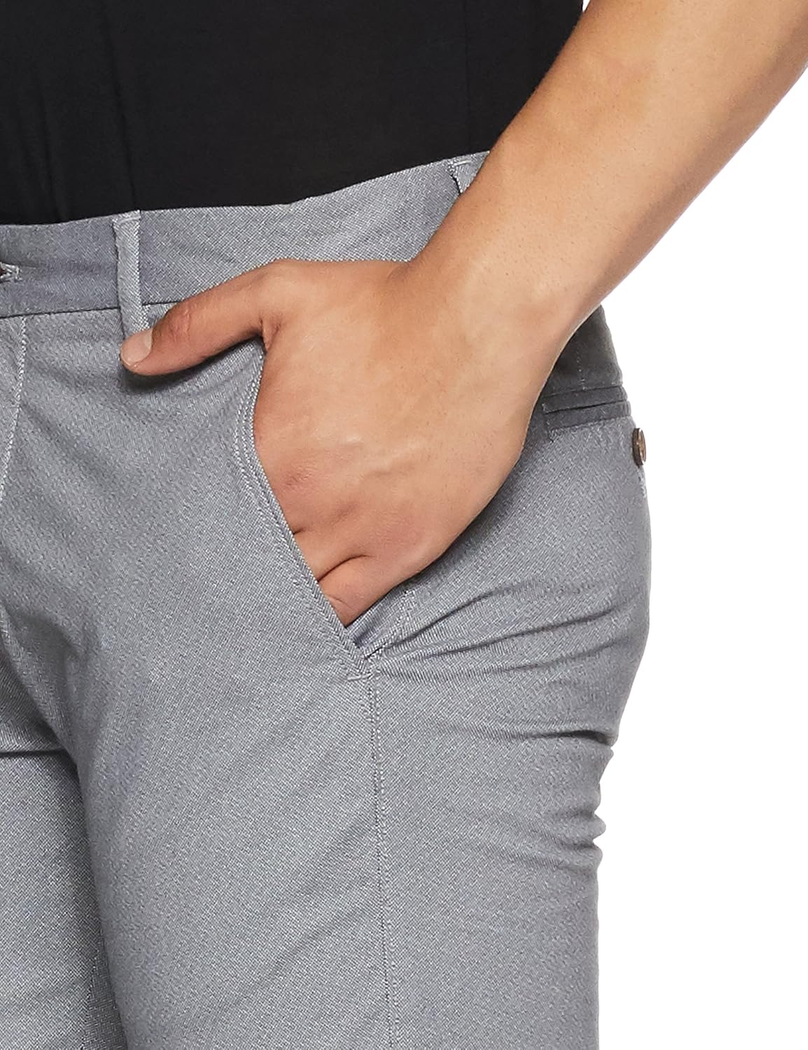 arrow sport men's straight fit cotton casual trousers