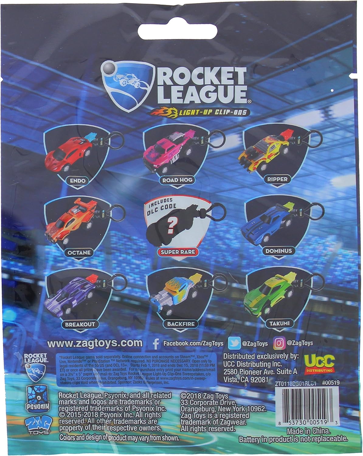rocket league light up clip ons