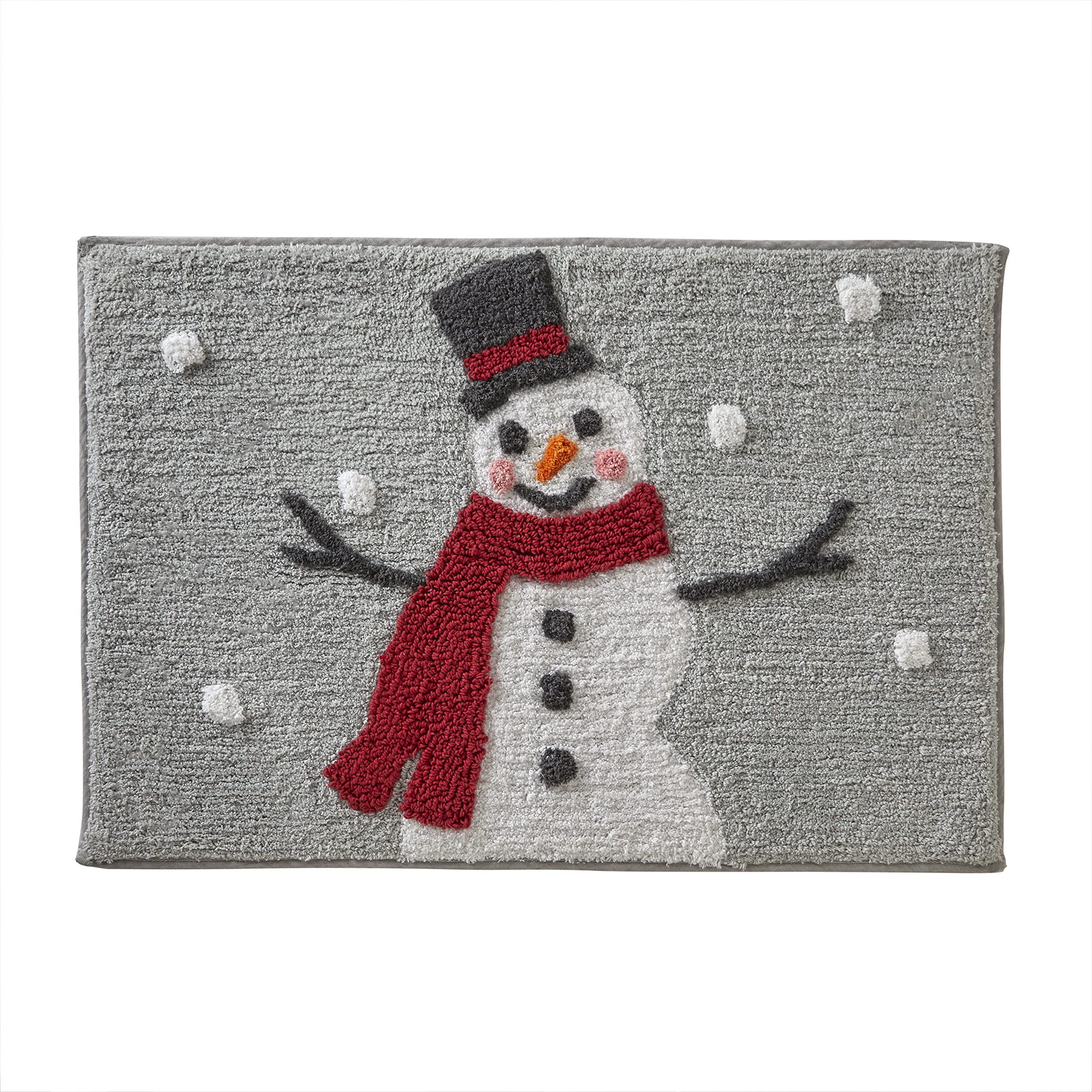 SKL Home by Saturday Knight Ltd. Whistler Snowman Rug, Dove Gray — image 1