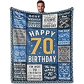 Nuritus 70th Birthday Gifts for Men Women, Best 70th Birthday Decorations for Men, 70 Year Old Birthdays Gift for Man, Funny 1955 Birthdays Gift for Man Ideas Blanket 50"X60"