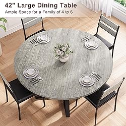 Jocoevol Round Dining Table for 4,Kitchen Dining