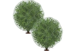 codree 2 Pcs Deer Netting for Shrubs- 7.8 x 7.8 Ft Deer Plant Netting Cover- Reusable Garden Plants Mesh Netting to Protect Undershrub Plant from Deer, Birds and Other Animals