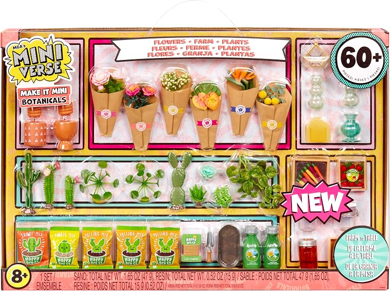 MGA Miniverse Make It Mini Botanicals DIY Craft Resin Plant Collectible Ages 8+