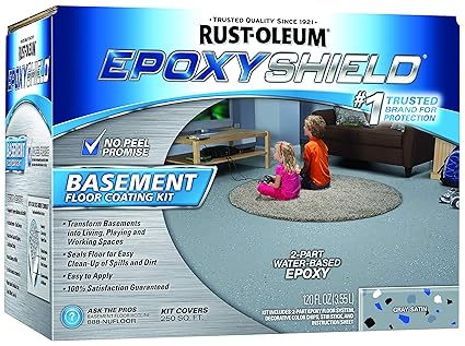 Buy Gray 1 Pack Rust Oleum 203007 Basement Floor Kit Gray