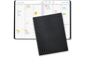 INAMIO 2026 Planner Weekly and Monthly – Hourly Appointment Book 2026 – Softcover, Twin-Wire Binding – Teacher Planner, Simple Design for Productivity - January 2026 to December 2026, 6.5 x 8.5
