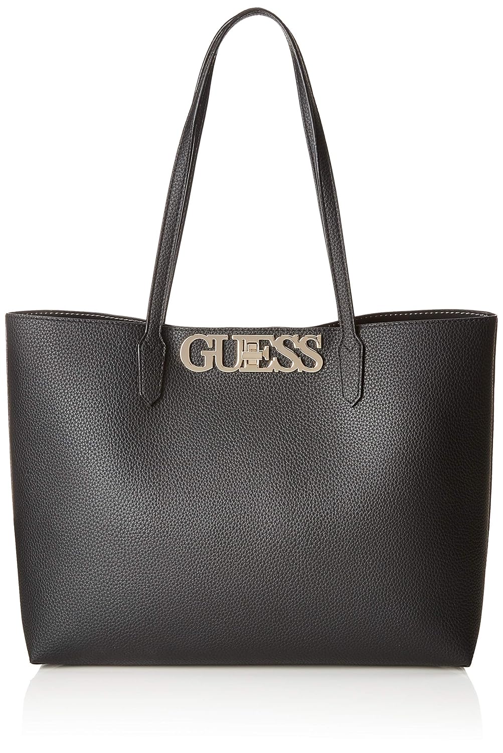 Guess Uptown Chic Barcelona Tote, Borsa Donna, Nero (Black), 13x29x42