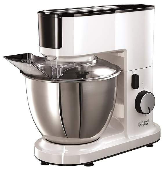 Russell Hobbs Aura 20355-56 Küchenmaschine (700 Watt 4,5 Liter) mit planetarischem Rührsystem, Edelstahl Rührschüssel, Fleisc