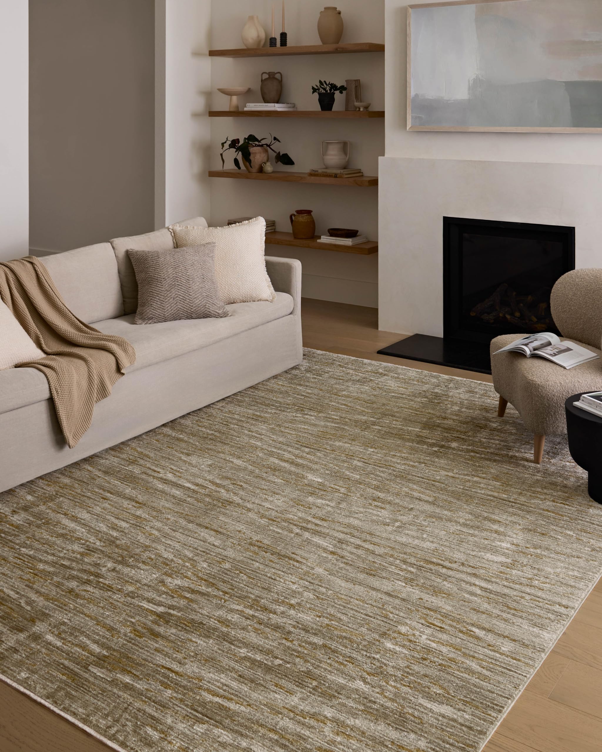 Loloi II Wade Collection WAE-01 Sage/Gold 7′-10″ x 10′ Area Rug