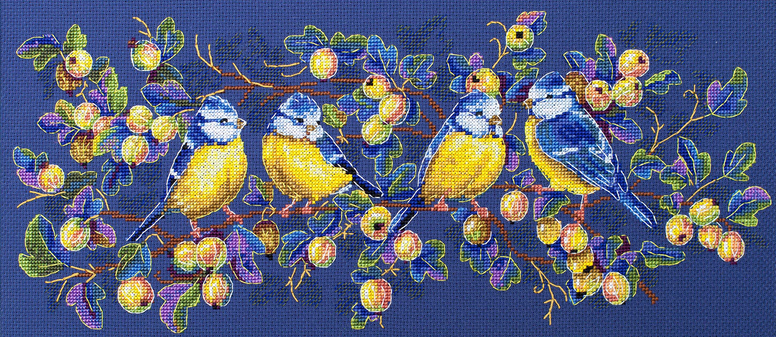 Merejka Counted Cross Stitch Kit, Cotton, Multicoloured, 37x15 cm