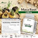 Nu U Nutrition Maca Root Capsules 2500mg 180 Veg Capsules UK Made view 2