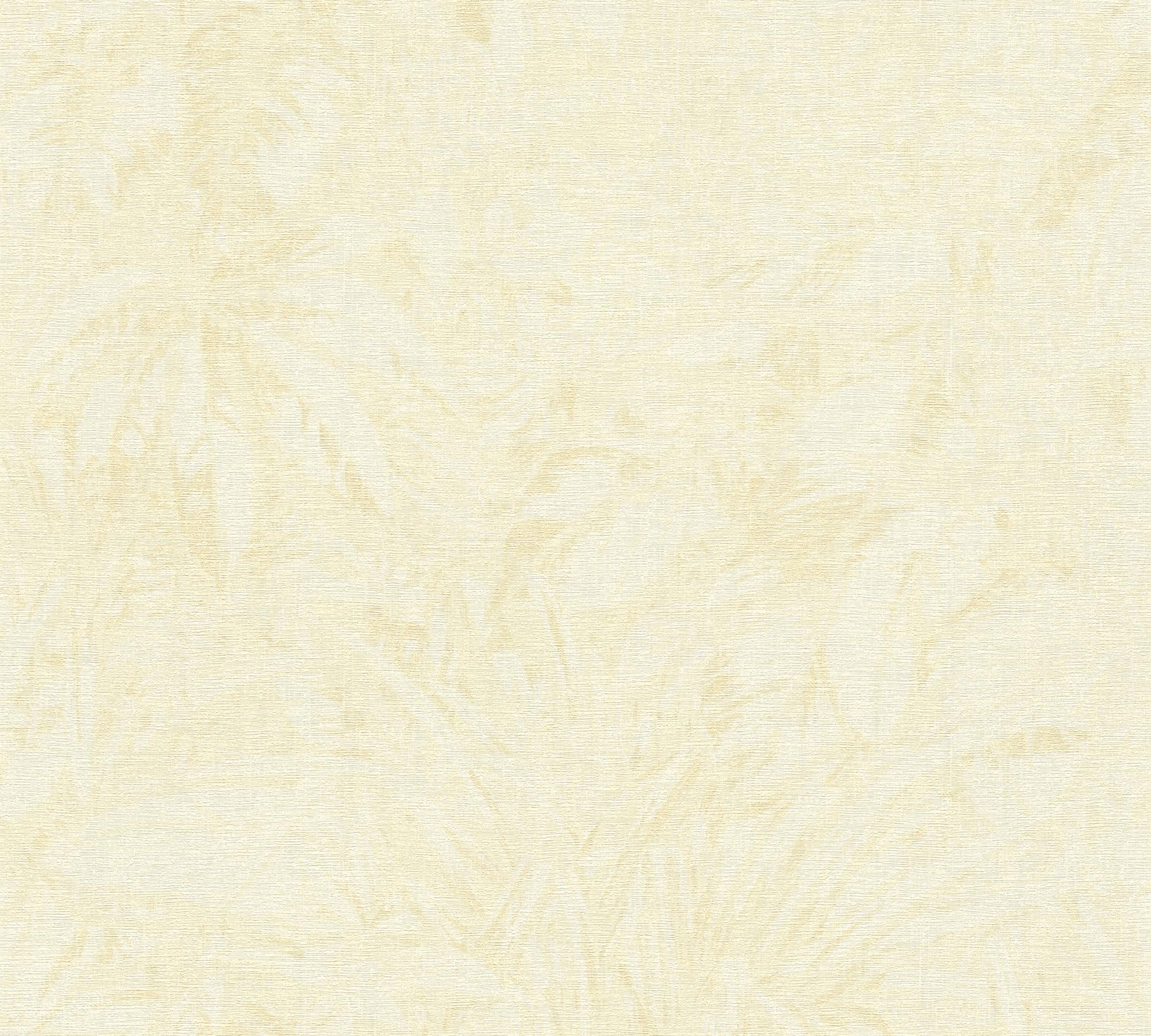 A.S. Création Wallpaper Beige Yellow Jungle Wallpaper 395602 Non-Woven Wallpaper Floral with Subtle Metallic Effect 10.05 m x 0.53 m Made in Germany