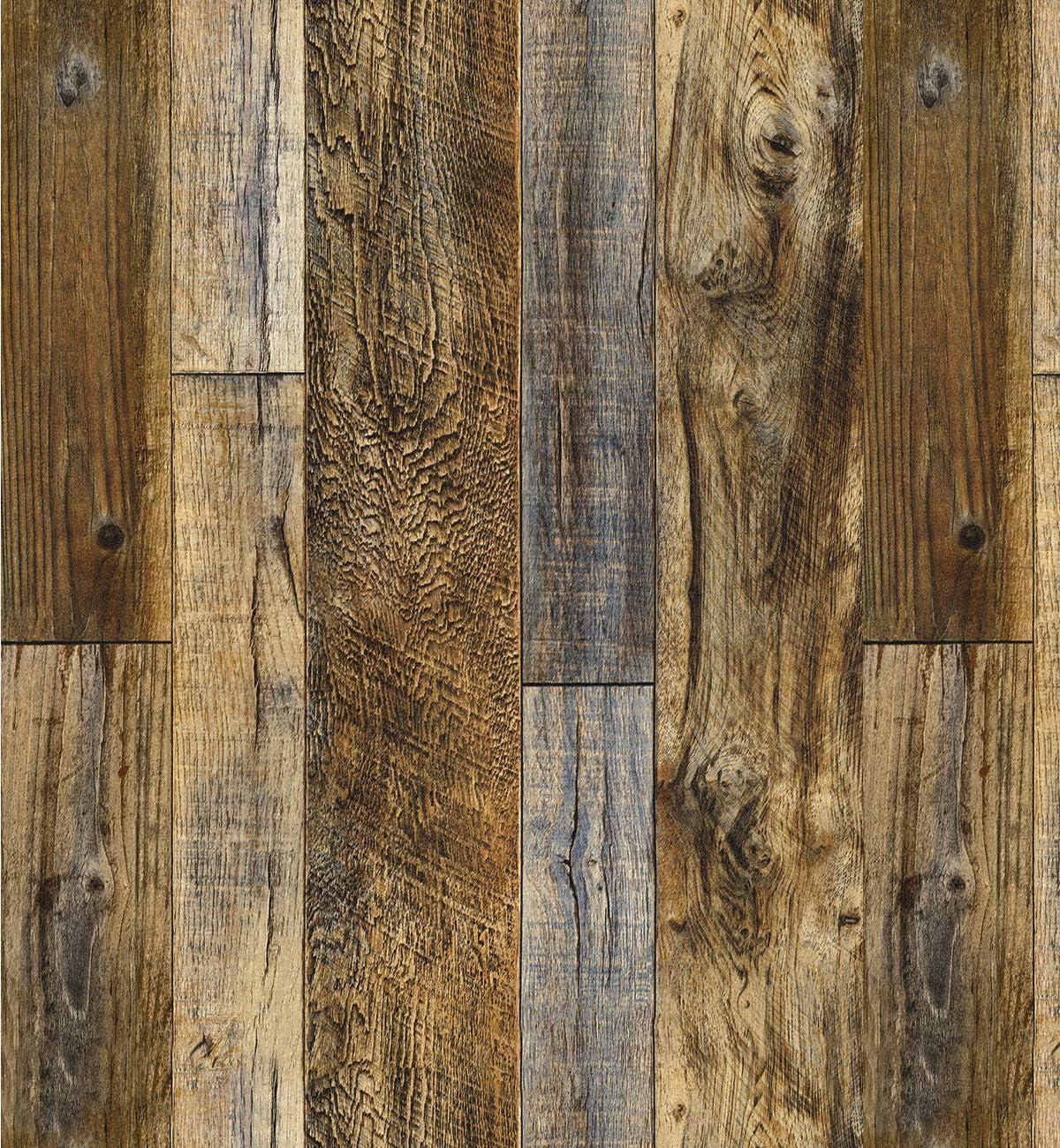 Faux Wood Wallpaper Vinyl Decorative Peel Stick Self