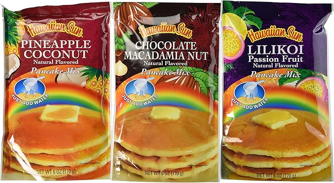Amazon Co Jp Hawaiian Sun Pancake Mix 3種類 セット 海外直送品 Food Beverage Alcohol