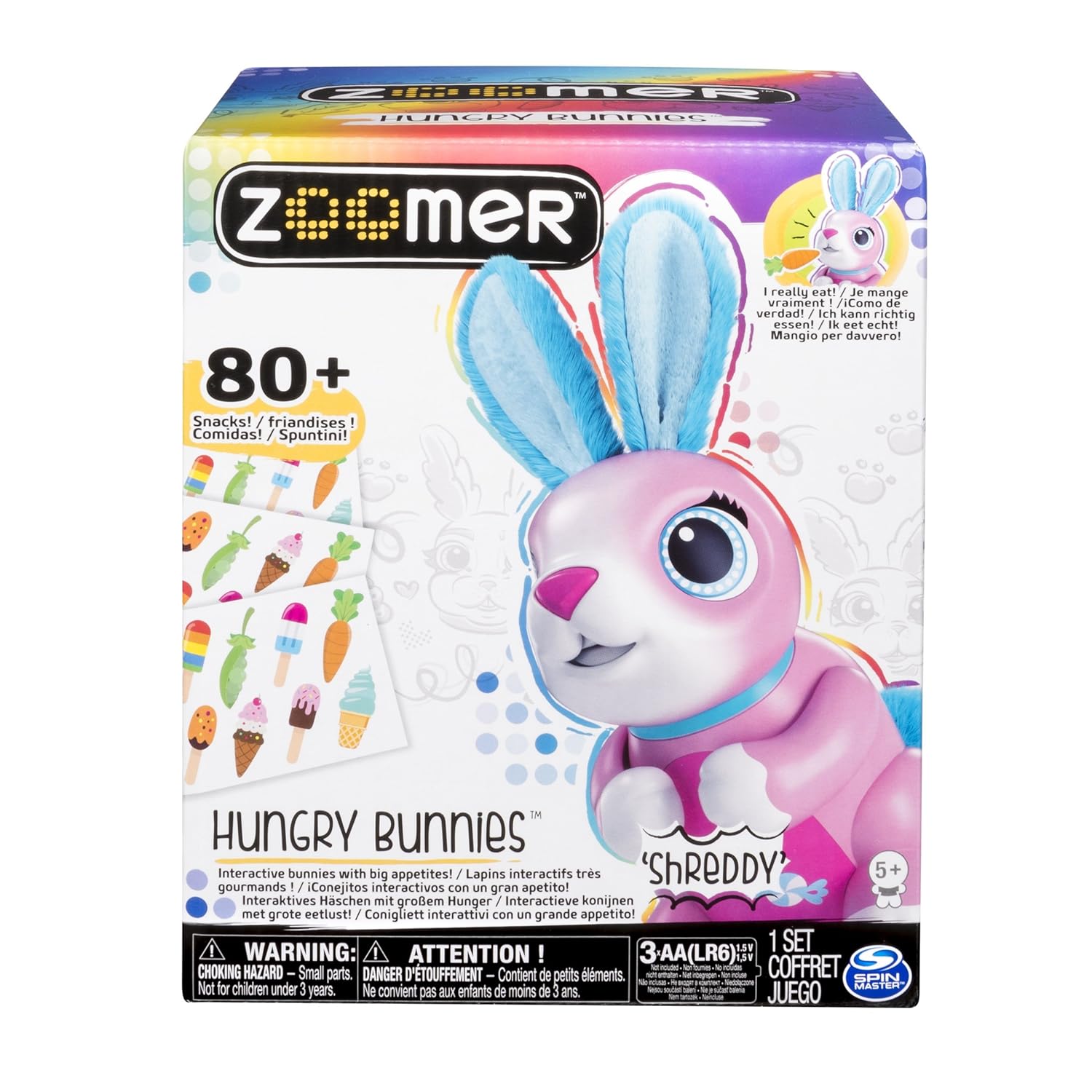Zoomer Hungry Bunny Interactive Robotic Rabbit Model Assorted 6044085