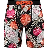 PSD Underwear Mens Boxer Briefs - Floral Print, Standard Length Pack & Singles, Soft & Breathable Boxer Briefs for Men