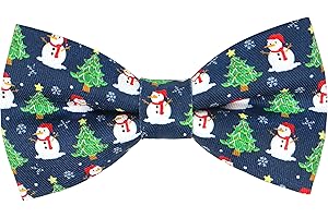 OCIA Cotton Festival Pattern Printed Bow Tie Adjustable Pre-tied Bowtie for Mens