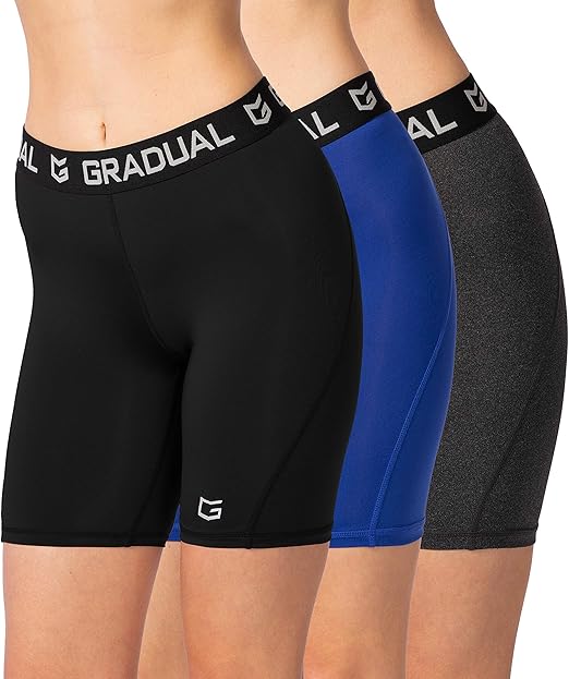 Women's Spandex Compression Volleyball Shorts 3" /7