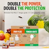 Super Ninja Fruit Fly Trap & Fungus Gnat Killer Combo 2 + 10 Traps view 2