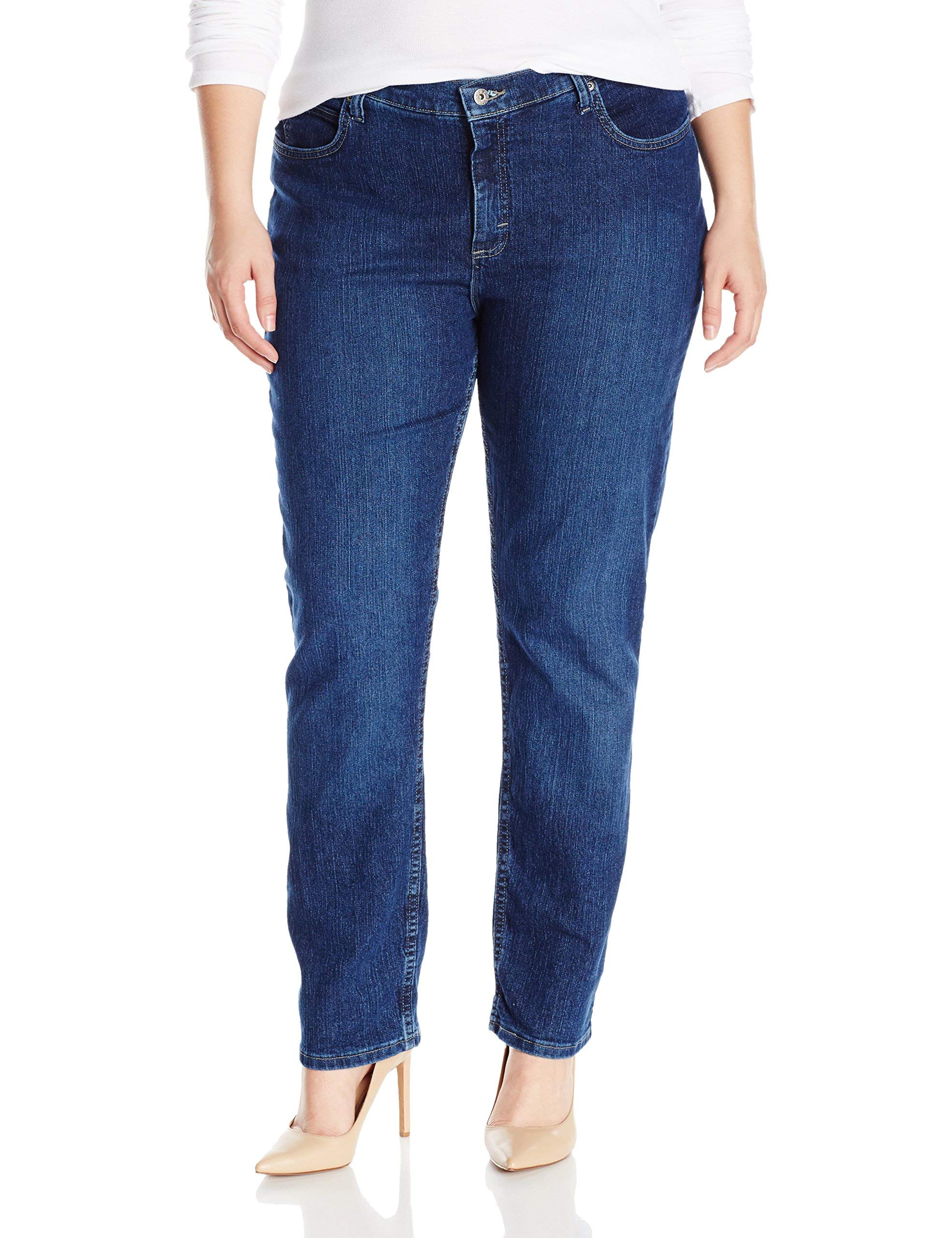 Riders by Lee Indigo Women's Fringe Cuff Boyfriend Jean
