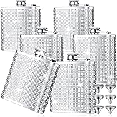 Uiifan 6 Pcs Silver Diamond Hip Flask for Bling Flasks for Liquor Reusable Whiskey Wine Pouches Alcohol Smuggling Kit Alcohol for Liquor Cruise Girls Women Bridesmaid(8 oz)