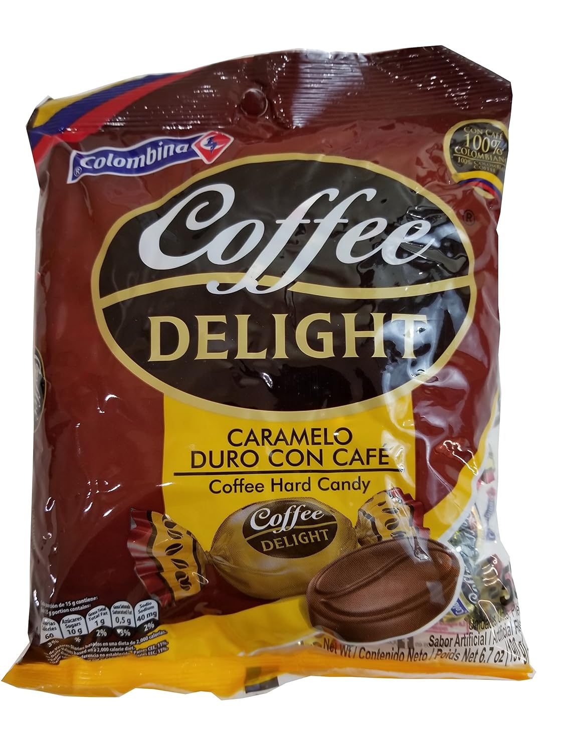 Colombina Coffee Delight Hard Candy / Caramelo De Cafe 50
