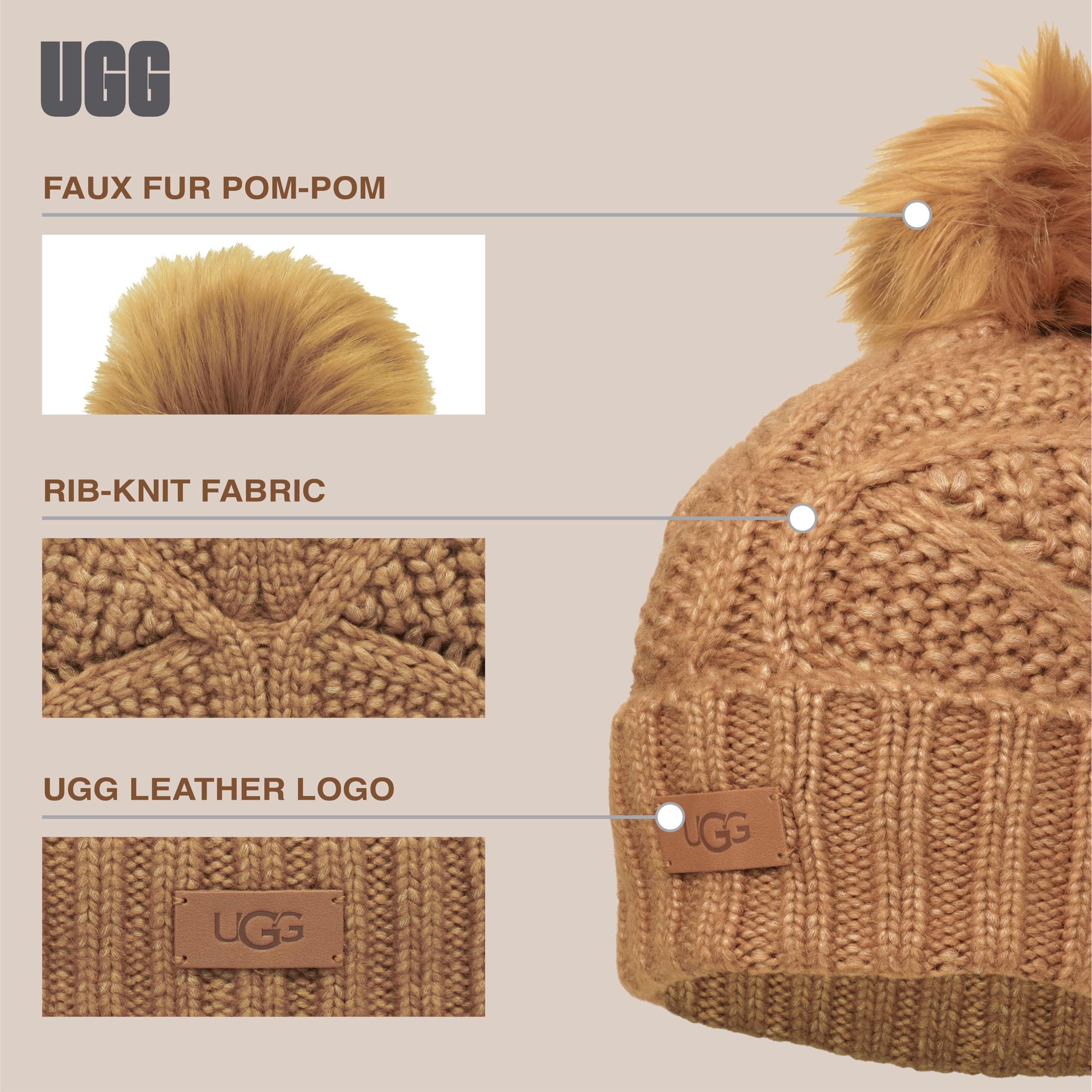 UGG Women's Cable Pom Beanie