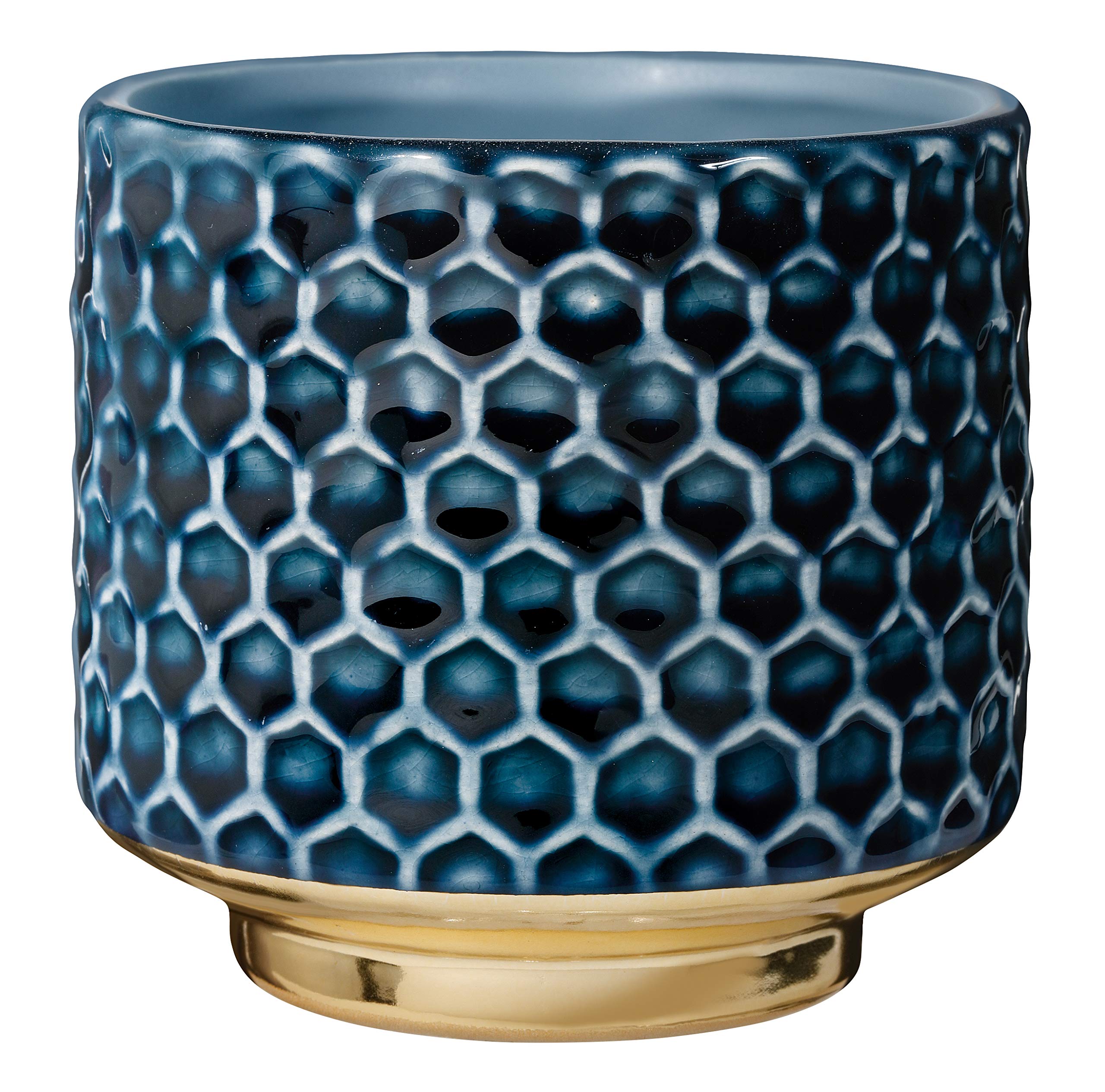 Bloomingville Planter Home – Decorative Coloured Indoor Planters, Retro Style Creative S (10 cm ø), Petrol Colour, Ceramic