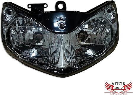 Amazon Vitcik Honda ホンダ St1300 02 03 04 05 06 07 08 09 10 St 1300 ヘッドライトランプアセンブリキット用のオートバイヘッドライトアセンブリ ブラック 外装パーツセット 車 バイク