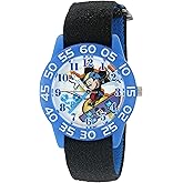 Disney Mickey Mouse Kids' Plastic Time Teacher Analog Quartz Nylon Strap Watch